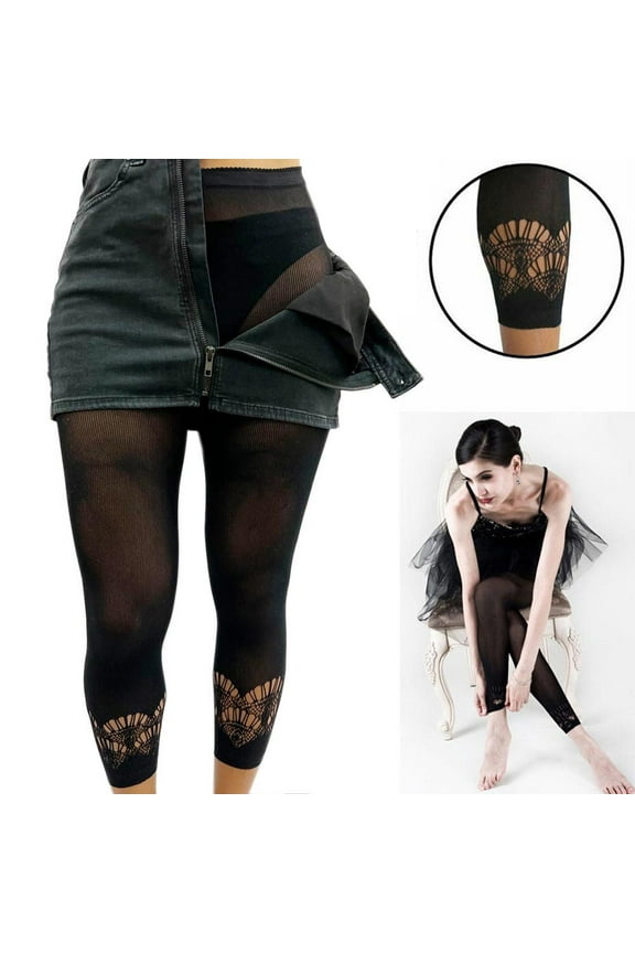 Footless Tights Pantyhose Stocking Tight Stripper Anklet Band Lingerie Panties