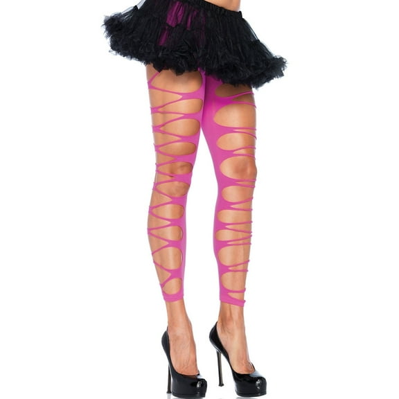 Footless contrast shredded ti