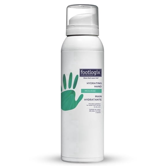 Footlogix Hydrating Hand Mousse for Dry Skin | Urea-Enriched, Fast-Absorbing, Deep Moisture for Soft Hands | 4.23 oz / 125 ml