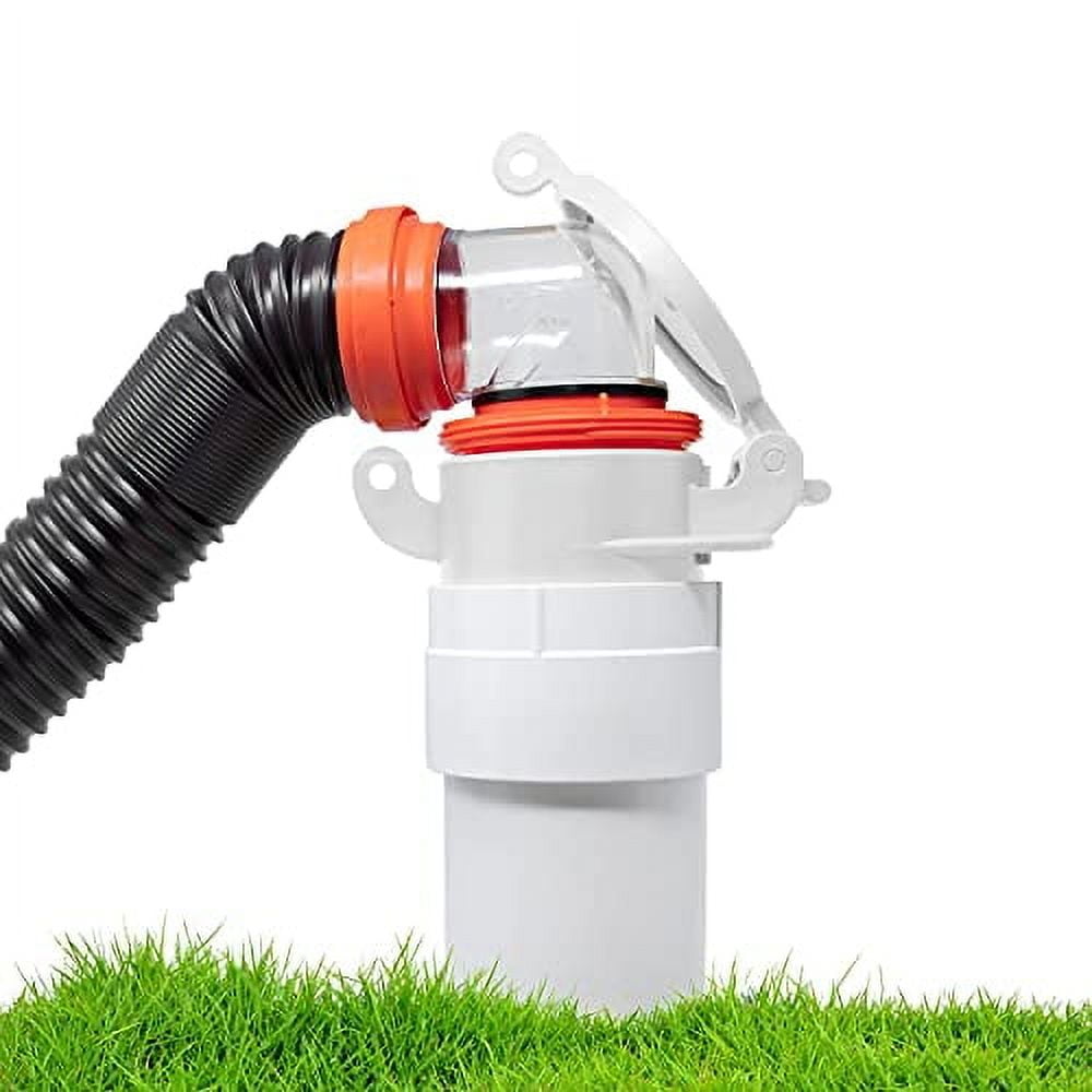 Enviro Design Products 4 In/10.16 Cm Sewer Cap For RV Sites/Campgrounds | Odorless, Self-Closing, Easy To Install | Female, White, Polypropylene, Waste Water & Sanitation - Canada