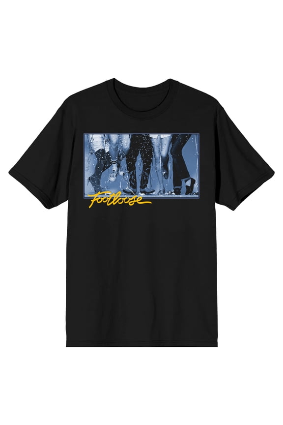 Footloose Dancing Feet Men's Black T-shirt