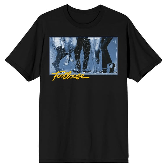 Footloose Dancing Feet Men's Black T-shirt-XS
