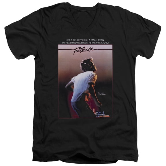 Footloose - Poster - Slim Fit V Neck Shirt - Medium