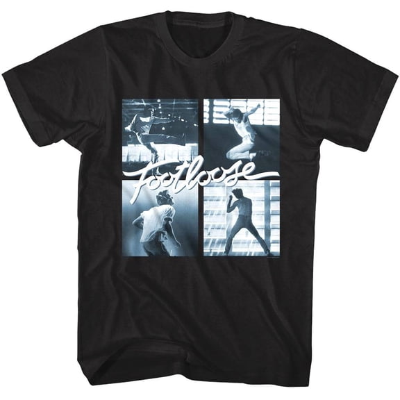 Footloose Dance Montage Men's T Shirt (Black, Adult4XL)