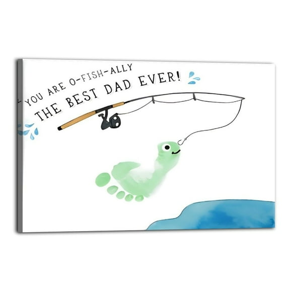 Footprint Art Poster Great Wall Art for Home Decor, Made in USA,Fathers Day Posters for Room, Office Or Living Room