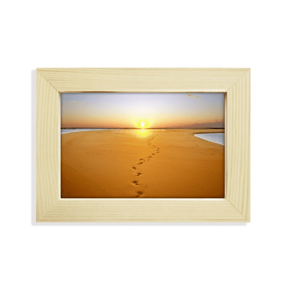 Footprint Sunset Silk Road Camel Desert Desktop Decorate Photo Frame Picture Art Painting 5x7 inch