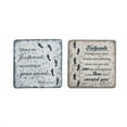 thumbnail image 1 of Footprints According Your Words Grey 10 x 10 Cement Decorative Outdoor Garden Stone Dual Sided, 1 of 1