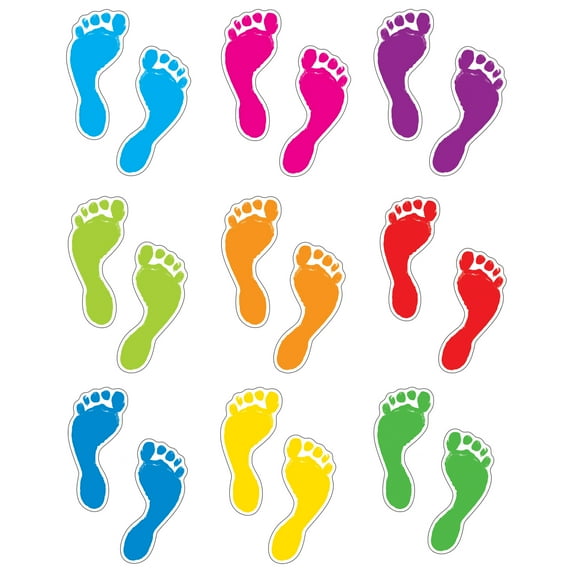 Carson Dellosa Footprints Cutouts (54 cut-outs)