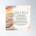 thumbnail image 1 of Footprints In The Sand Poem Watercolor Sunset Beach Poster Wall Art, Modern Wall Decor For Living Room Bedroom, 8x12 UNFRAMED, 1 of 3