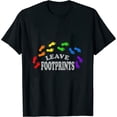 thumbnail image 1 of Footprints - LGBTQ Queer Gay Pride CSD Gay Lesbian Colorful Womens T-Shirt Black, 1 of 5