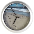 thumbnail image 1 of Footprints Musical Wall Clock 8" Silver, 1 of 3