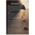 thumbnail image 1 of Footprints In The Sand Motivational Christian Poem Wall Art Canvas Bedroom Painting Home Decor Pictures Artworks Posters UnFramed-2,16x24inch(40x60cm), 1 of 16