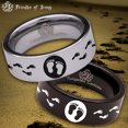 thumbnail image 1 of Footprints Tungsten Carbide Ring, 1 of 9
