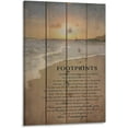 thumbnail image 1 of Footprints in The Sand Beach Scene Framed Poster For Wall Art Decor Bathroom Canvas Art Pictures Prints Framed,16x24inch(40x60cm), 1 of 8