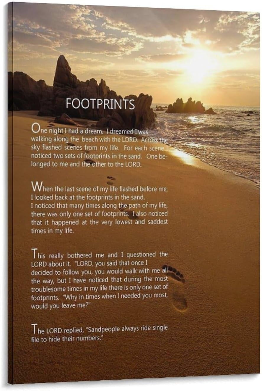 footprints-in-the-sand-christian-original-poem-poster-decorative-painting-bathroom-decor-living-room-canvas-wall-art-framed-1-16x24inch-40x60cm-walmart-com for Free Printable Footprints In The Sand Poem Footprints in The Sand Christian Original Poem Poster Decorative Painting Bathroom Decor Living Room Canvas Wall Art Framed-1,16x24inch(40x60cm) - Walmart.com for Free Printable Footprints In The Sand Poem