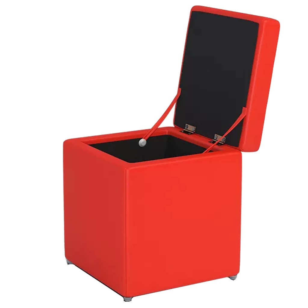 Footrest For Couch, Square Foot Stool Ottoman With Storage, Leather ...