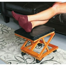 Ywbtflul Foot Rest for Under Desk at Work, Ergonomic 6 Heights Adjustable  Footrest with Massage Roller, Portable Under Desk Foot Stool for