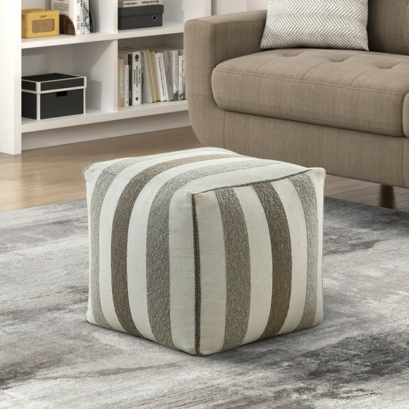 Footrest Ottomans Modern Square Pouf Multi-Color Jacquard Fabric Upholstered Ottoman, Non-Slip Floor Pouf, Bean Bag Chair, 1pc Sitting Pouf,Storage Ottomans