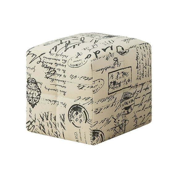 Footrest Ottomans Ottoman, Pouf, Footrest, Foot Stool, Set Of 2, Juvenile, Beige Fabric, Transitional,Storage Ottomans