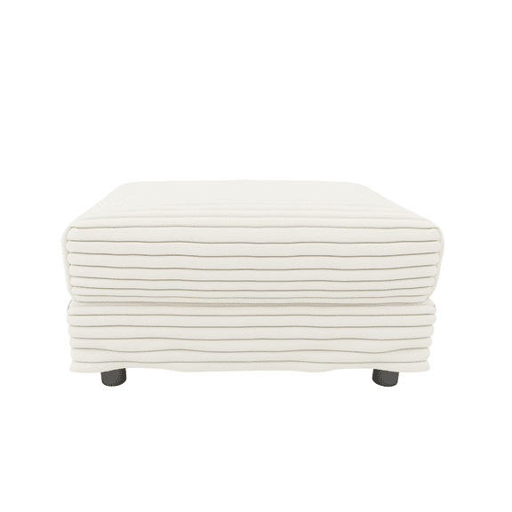 Footrest Ottomans Plush Corduroy Ottoman to Combine with 2 Seater Sofa, 3 Seater Sofa and 4 Seater Sofa, Suitable for Living Rooms, Apartments, Offices, Beige,Storage Ottomans