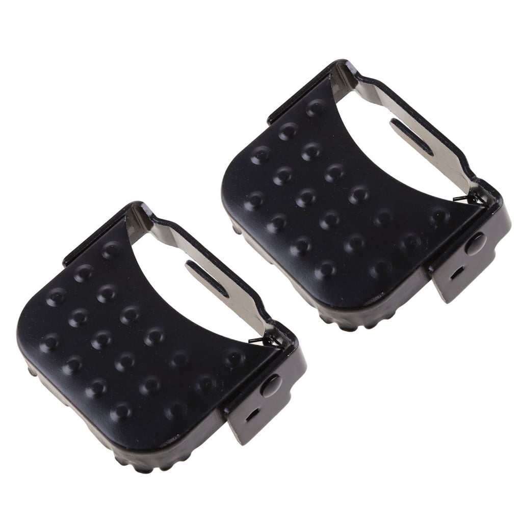 Par Bcycle Steel Foldable Foldng Fork Foot Step PRO+ Pegs BLACK Bke BMX MTB | eBay