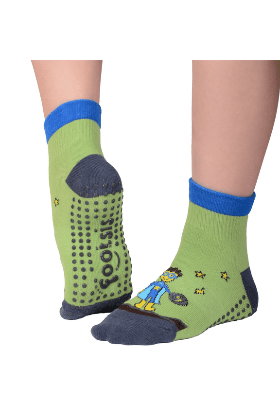 Non Slip Grip Socks for Yoga, Pilates, Barre, Home, Hospital ,Mommy and Me classes "Hero"