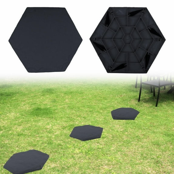 Footstone Ornaments X2 Home Or Garden Step Stones for Outdoor Walkway Or Walkway Stepping Stones Stepping Stones Plastic (Hexagons Circles Squares Beige,Cyan)