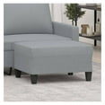 thumbnail image 1 of Footstool Light Gray 27.6"x21.7"x16.1" Fabric Ottoman - Modern Living Room Decor, Cozy Foot Rest, Extra Seat, 1 of 8
