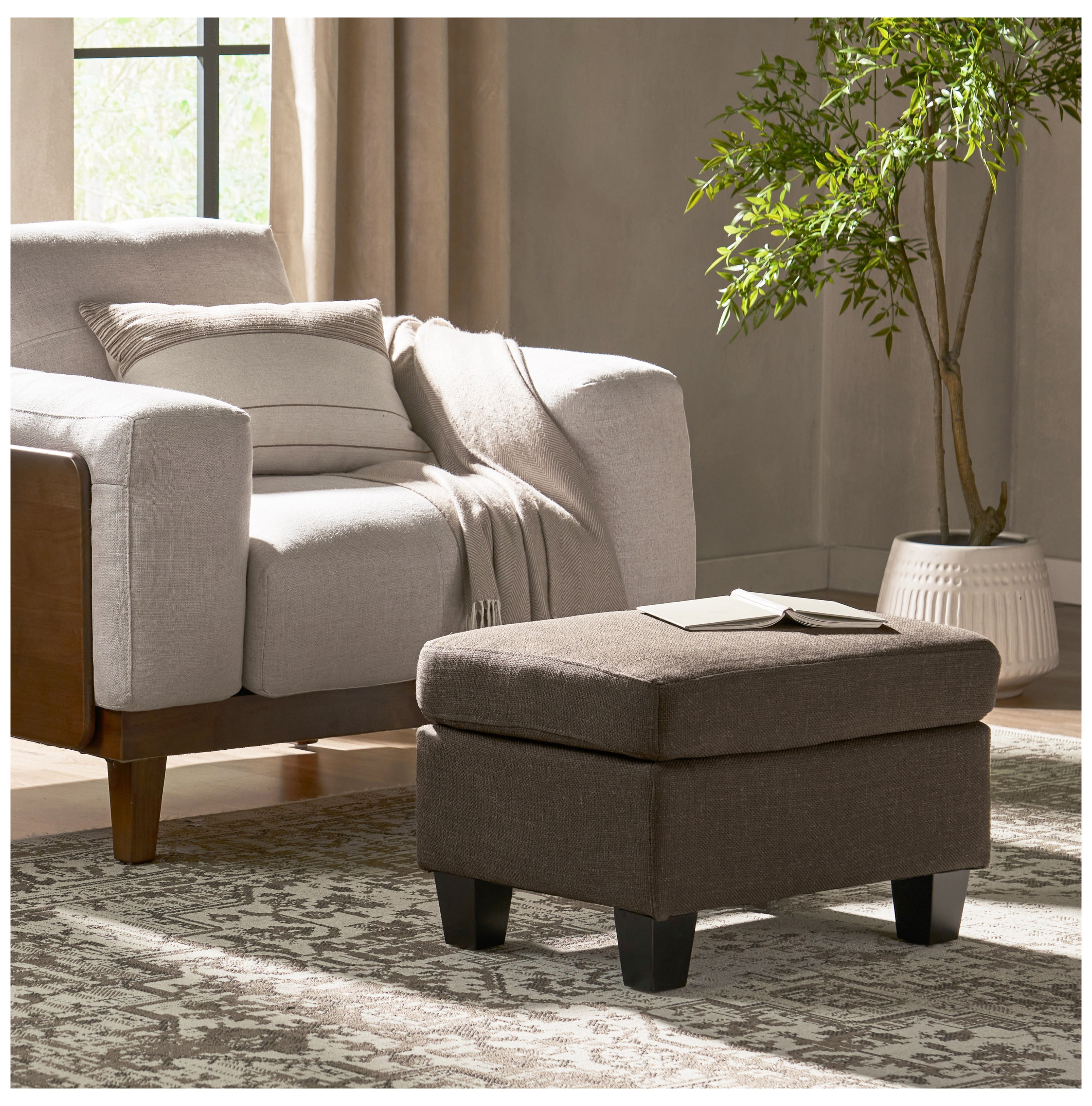 Footstool Ottoman - Versatile Design, Durable Build, Compact & Portable ...