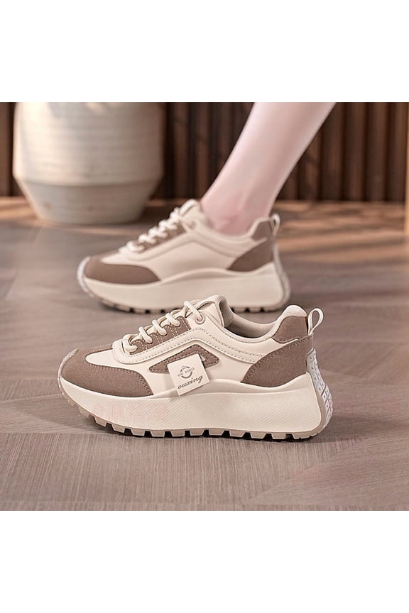Footwear Designed for Shorter Women, Featuring a 1.97inch Height Boost, Suitable for Spring And Autumn, with a Platform Sole. These Stylish And Versatile Sneakers Are Perfect for Casual Sports And Ev