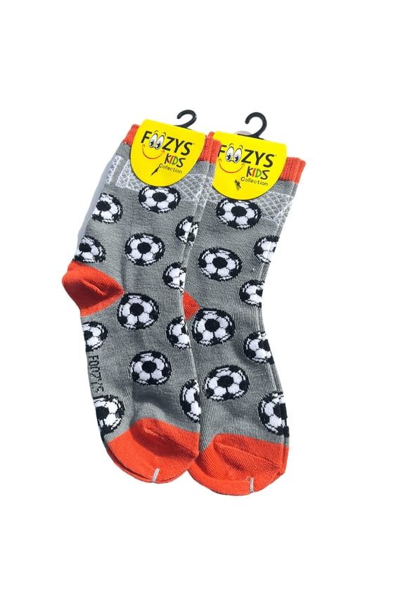 Kids Boys Fun Soccer - Crazy Funny Cool Colorful Crew Socks