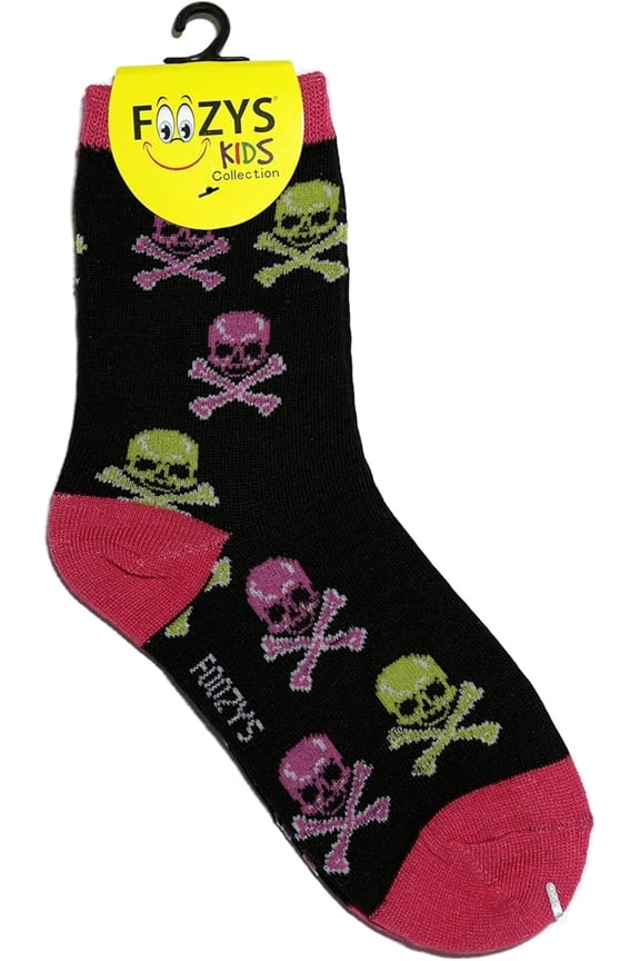 Kids Girls Skulls Socks Colorful Fun Cute Crew Socks