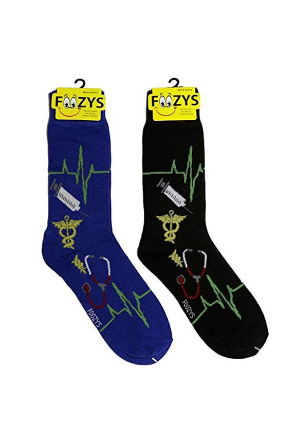 Men’s Doctor Working Man Novelty Crew Socks | 2 Pair