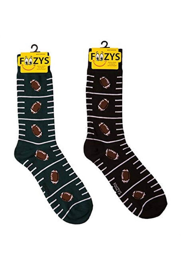Men’s Football Cool Sports Novelty Crew Socks | 2 Pair