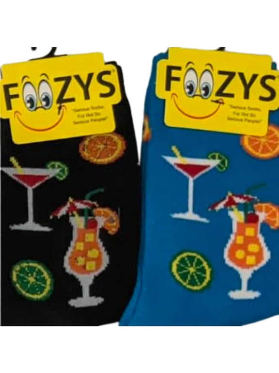 Men's Novelty Socks Tropical Drinks Cocktail Socks 2 Pairs