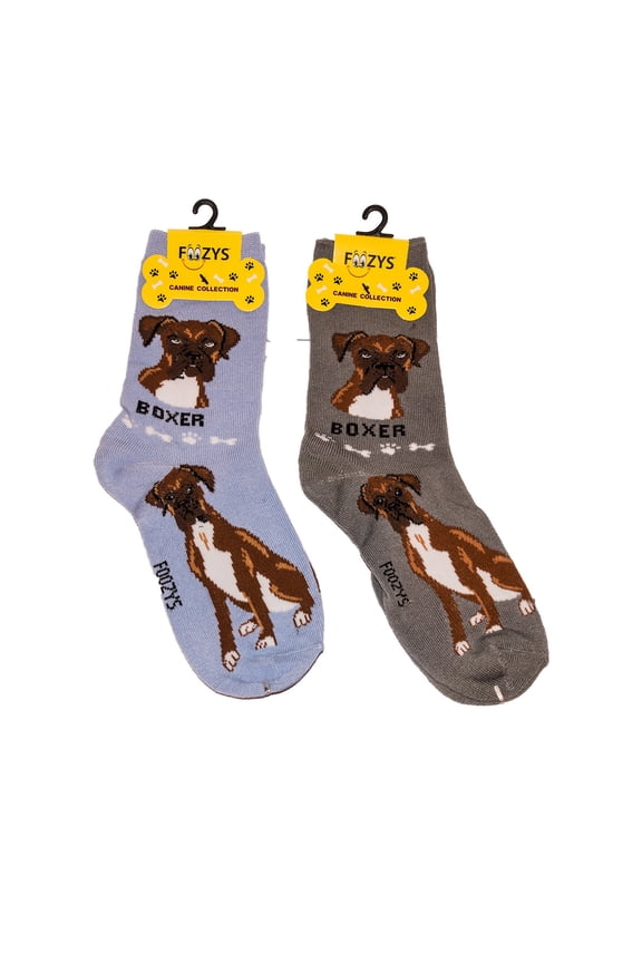 Unisex Crew Socks Canine Collection (Boxer)