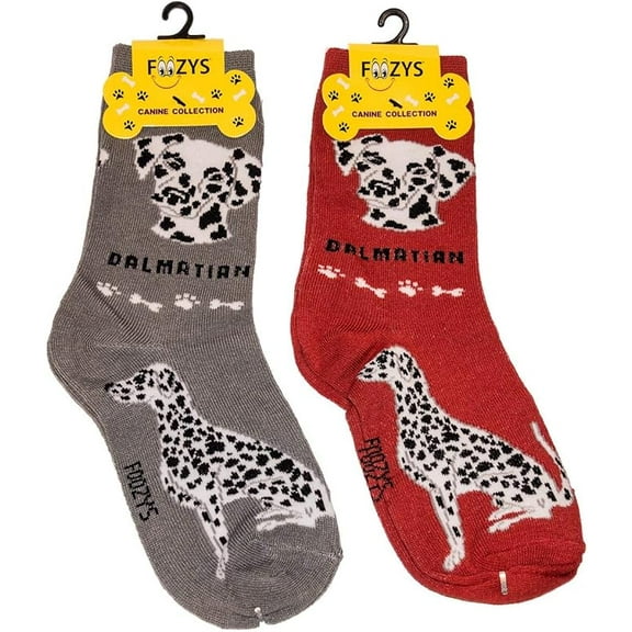 Foozys Unisex Crew Socks Canine Collection (Dalmation)