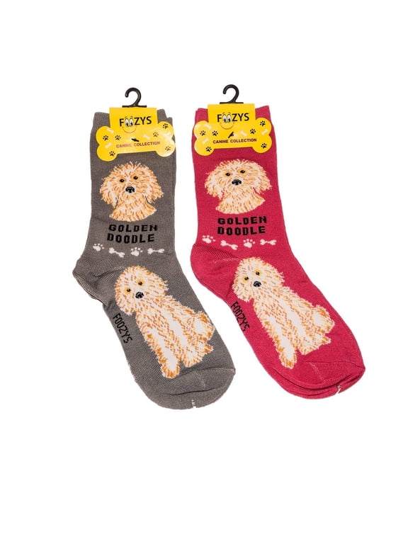 Unisex Crew Socks Canine Collection (Golden Doodle)