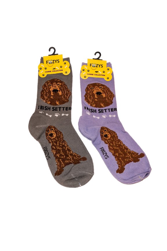 Unisex Crew Socks Canine Collection (Irish Setter)