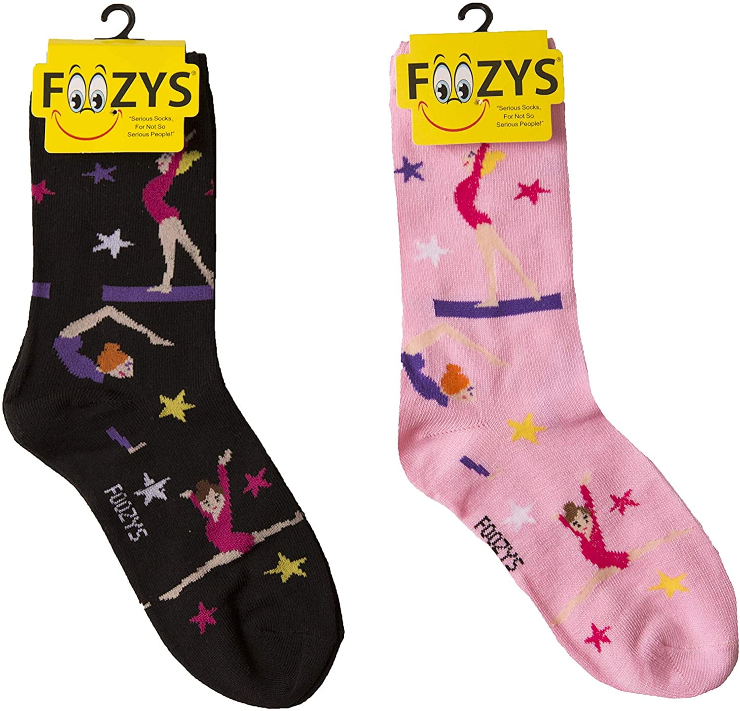 Foozys Women Crew Socks Gymnastics Cool Sports Novelty Socks 2 Pair