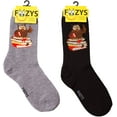 thumbnail image 1 of Foozys Women Crew Socks | Professor Owl Teacher Pet Animal Socks | 2 Pair, 1 of 2