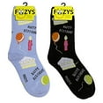 thumbnail image 1 of Foozys Women’s Crew Socks | Happy Birthday Fun Designs Novelty Socks | 2 Pair, 1 of 5