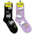thumbnail image 1 of Foozys Women’s Crew Socks | Sheep Cute Farm Animal Novelty Socks | 2 Pair, 1 of 7