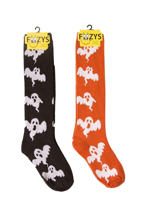Womens Winter Novelty Casual Knee High Socks | Ghosts (2 Pair)