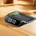 thumbnail image 1 of Foqnuq 15W Wireless Charging Stand Fast Charge Dual Coil Desktop Charger with Magnet Positioning and Clock Display, Convenient & Stable Support, 1 of 6