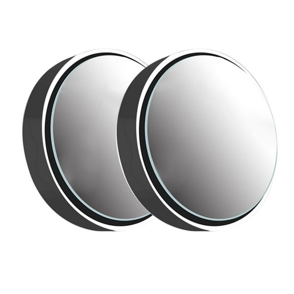 Foqnuq 2Pcs 360° Rotating Car Blind Spot Mirror, HD Glass Wide-Angle Rearview Mirror with Suction Cup Mount for Expanded Field of Vision
