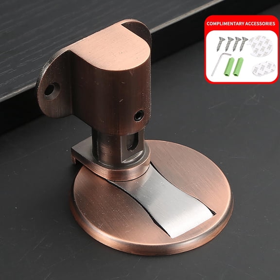 Foqnuq 304 Stainless Steel Adjustable Ground Suction, Strong Magnetic Invisible Door Stop, Durable Alloy for Tiles & Wood Floors