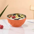 thumbnail image 1 of Foqnuq 304 Stainless Steel Double Layer Bowl Insulated Colorful Soup Rice Bowl Suitable for Home Use Durable Easy to Clean Temperature Retention, 1 of 6