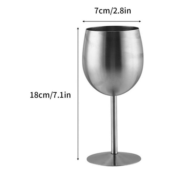 Foqnuq 304 Stainless Steel Red Wine Glasses Set, Shatterproof Wine Goblets, Perfect for Parties, Camping, Outdoor Events, Various Capacities (200ml/250ml/350ml)