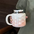 thumbnail image 1 of Foqnuq 450ml Ceramic Mug, Candy Pearl Quality Coffee Cup, Office Home Water Cup, High-End Handle Design, Multicolor, 1 of 6